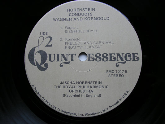 WAGNER: Tannhauser / The Flying Dutchman / Siegfried Idyll / KORNGOLD: Violanta     HORENSTEIN / ROYAL PHILHARMONIC   PMC 7047