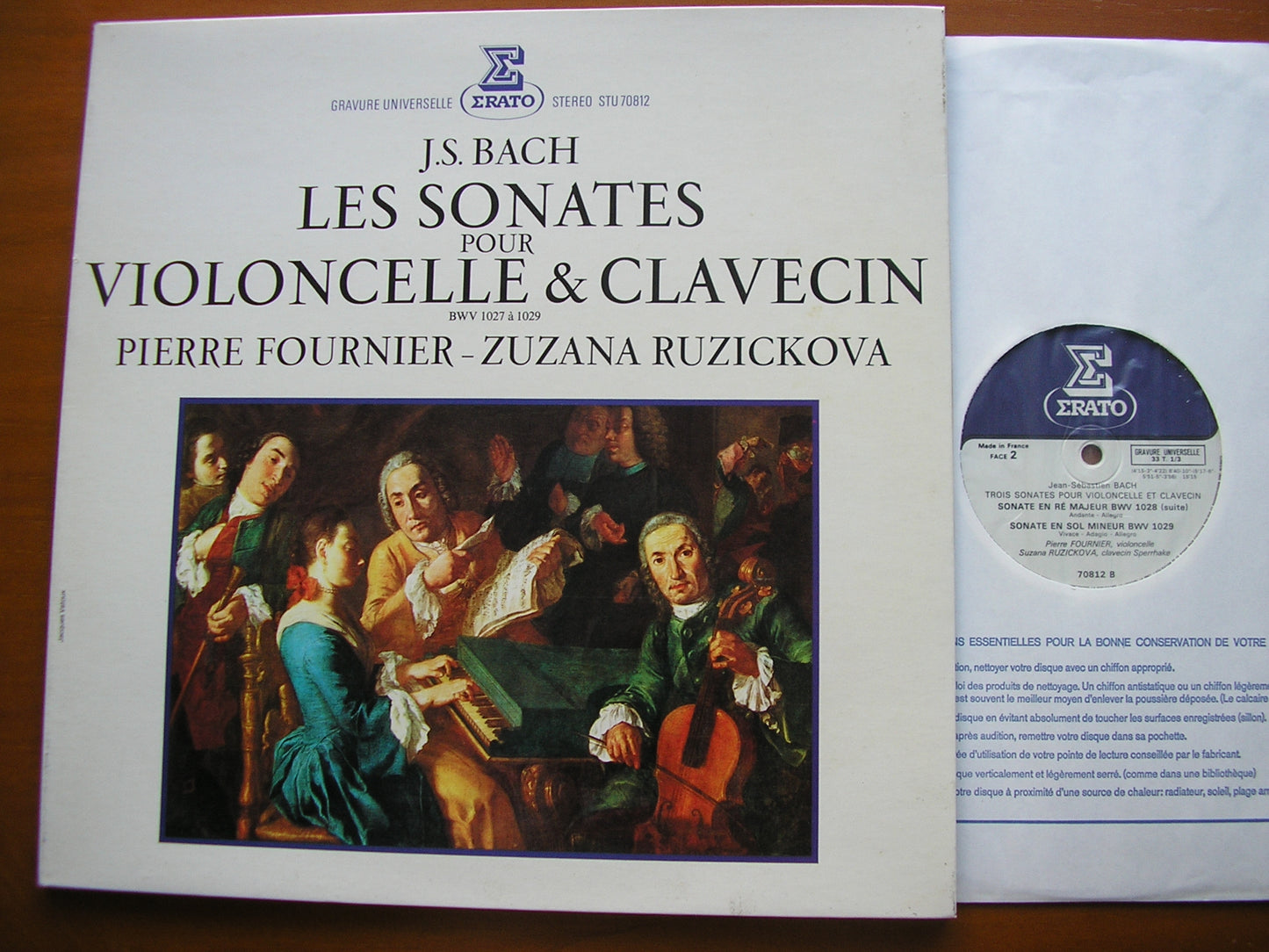 BACH: THREE SONATAS FOR CELLO & HARPSICHORD FOURNIER / RUZICKOVA STU 70812