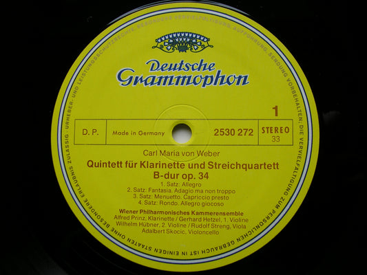 WEBER & HINDEMITH: CLARINET QUINTETS   PRINZ / VIENNA PHILHARMONIC CHAMBER ENSEMBLE   2530 272