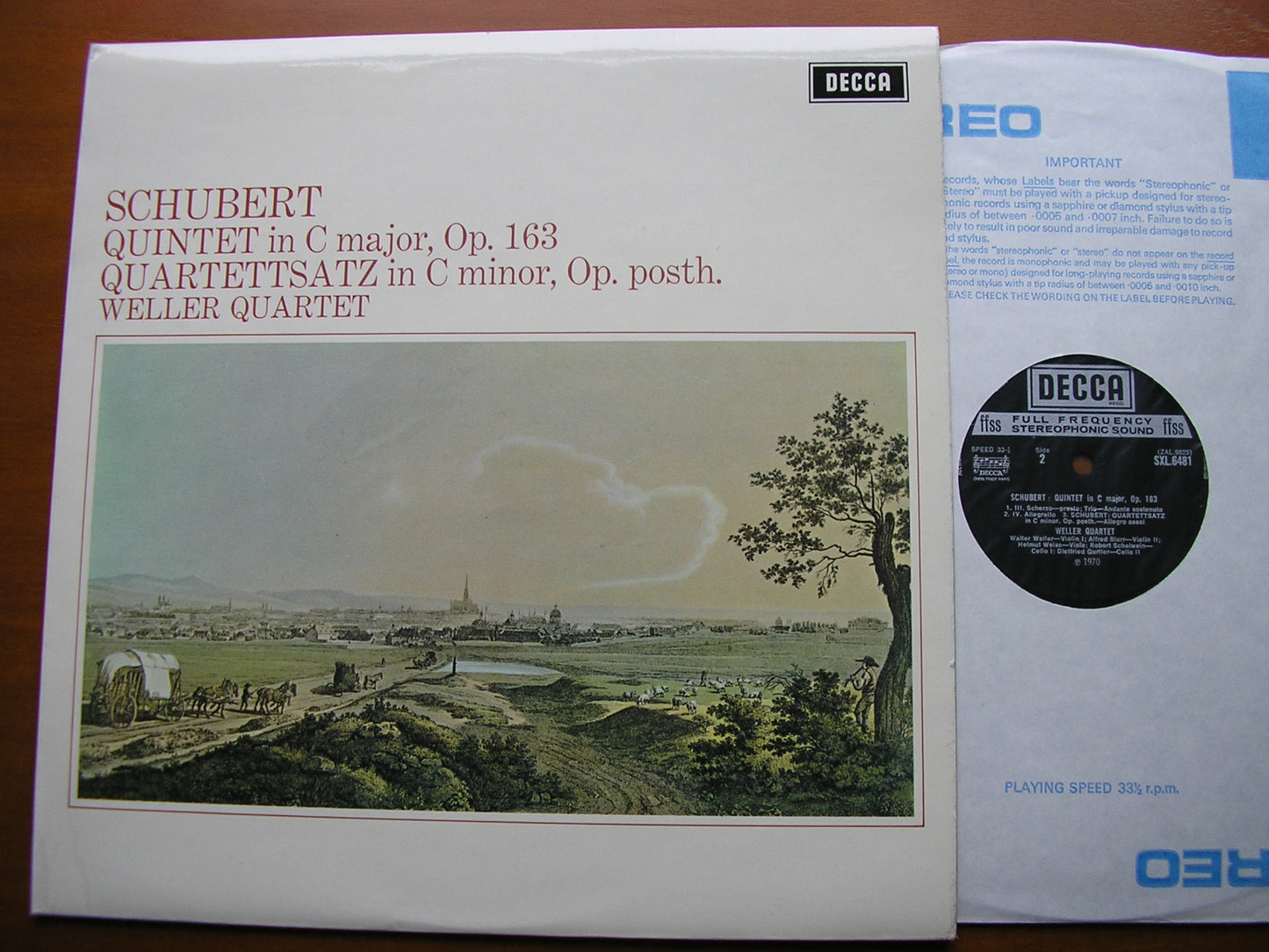SCHUBERT: STRING QUINTET / QUARTETTSATZ WELLER QUARTET / GURTLER SXL 6481