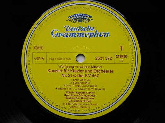 MOZART: PIANO CONCERTOS Nos. 21 & 22    KEMPFF / BAVARIAN RADIO SYMPHONY / KLEE     2531 372