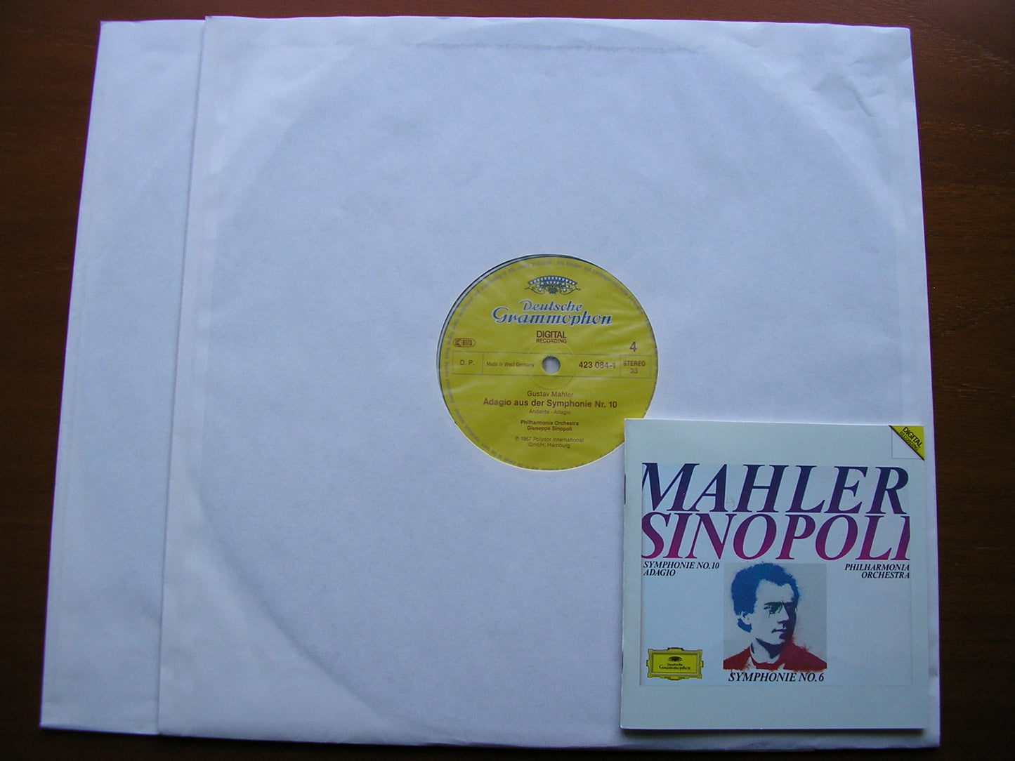 MAHLER: SYMPHONY No. 6 / SYMPHONY No. 10 Adagio SINOPOLI / PHILHARMONIA 2 LP BOX 423 082
