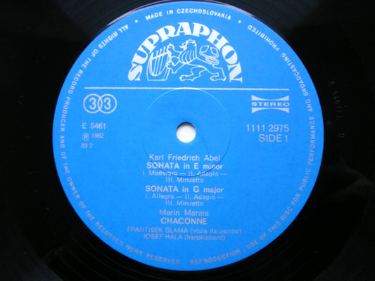 MUSIC FOR VIOLA DA GAMBA: ABEL / MARAIS / D'HERVELOIS       FRANTISEK SLAMA / JOSEF HALA    1111 2975