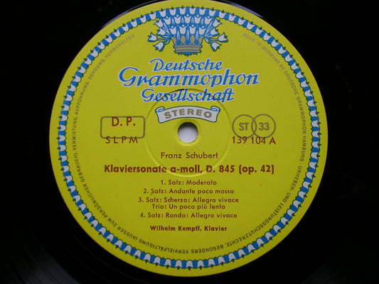 SCHUBERT: PIANO SONATAS D845 & D894      WILHELM KEMPFF    139 104