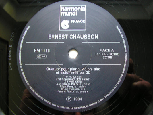 CHAUSSON: PIANO QUARTET Op. 30   LES MUSICIENS     HM 1116