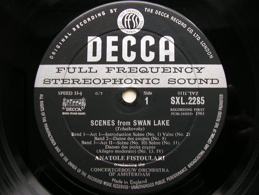 TCHAIKOVSKY: SWAN LAKE Scenes    FISTOULARI / CONCERTGEBOUW AMSTERDAM   SXL 2285