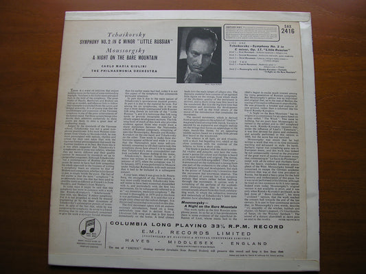 TCHAIKOVSKY: SYMPHONY No. 2 / MUSSORGSKY: NIGHT ON THE BARE MOUNTAIN     GIULINI / PHILHARMONIA    SAX 2416