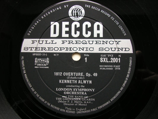 TCHAIKOVSKY: 1812 OVERTURE / CAPRICCIO ITALIEN / MARCHE SLAVE   KENNETH ALWYN / LONDON SYMPHONY   SXL 2001