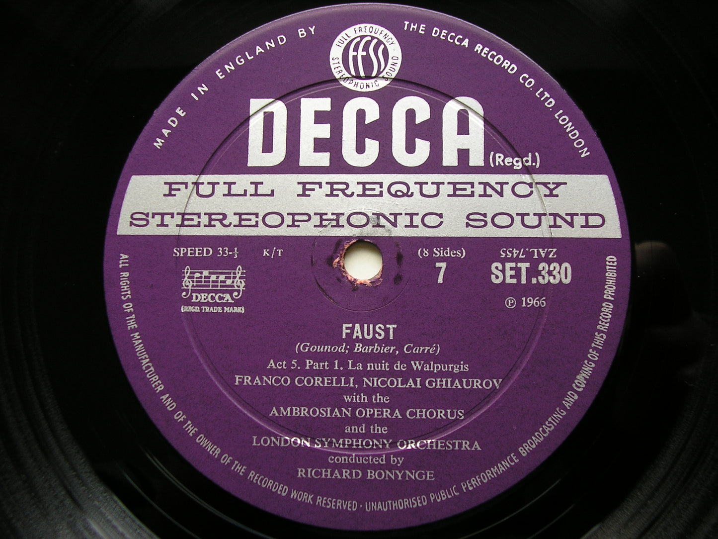 GOUNOD: FAUST - CORELLI / SUTHERLAND / GHIAUROV / LONDON SYMPHONY / BONYNGE SET 327 - 30