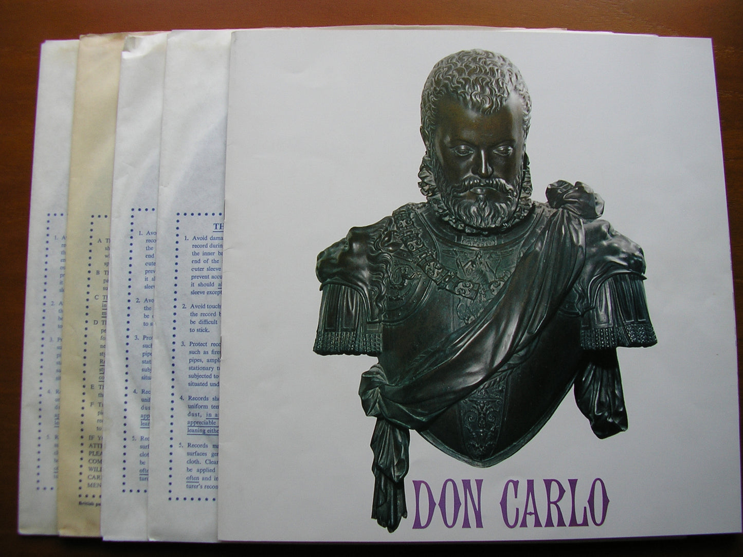 VERDI: DON CARLO - BERGONZI / TEBALDI / GHIAUROV / BUMBRY / FISCHER-DIESKAU / OROHCG / SOLTI     SET 305 - 8