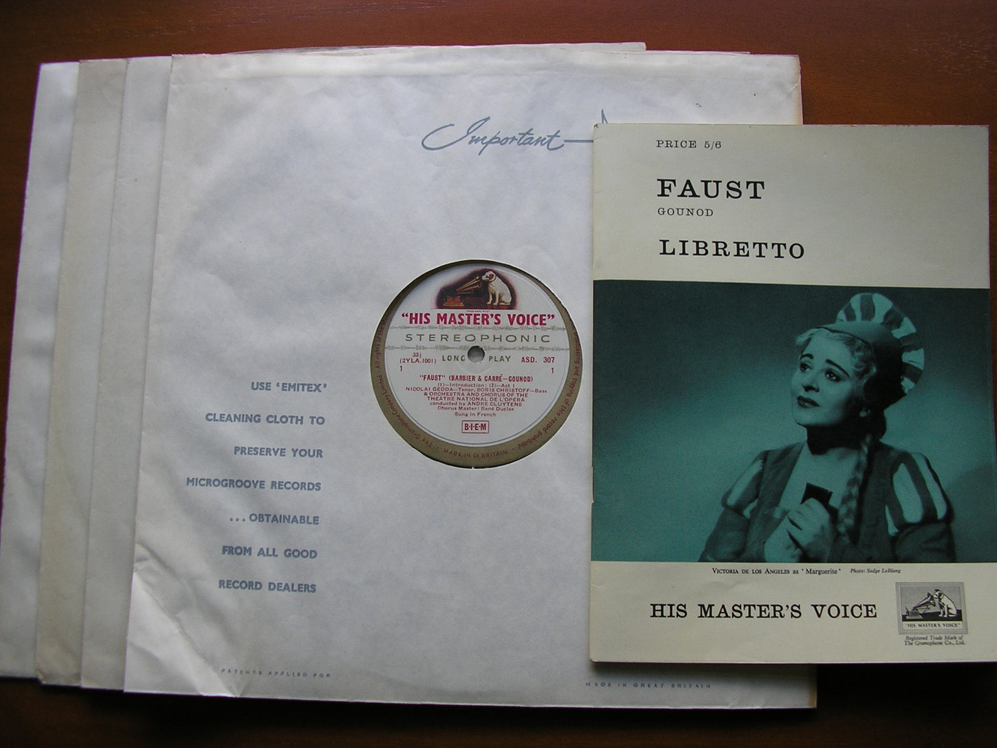 GOUNOD: FAUST - GEDDA / DE LOS ANGELES / CHRISTOFF / PARIS OPERA / CLUYTENS ASD 307 - 10
