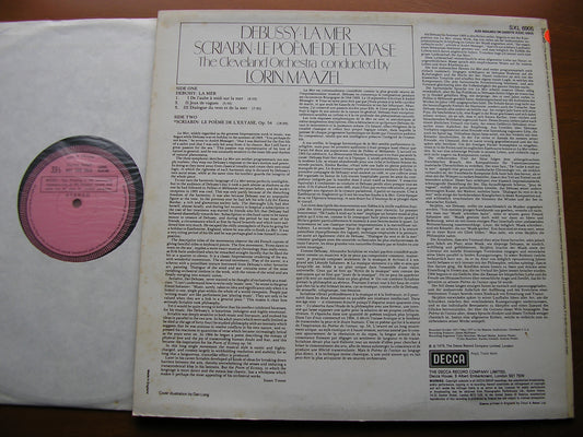 DEBUSSY: LA MER / SCRIABIN: POEM OF ECSTASY     MAAZEL / CLEVELAND ORCHESTRA    SXL 6905