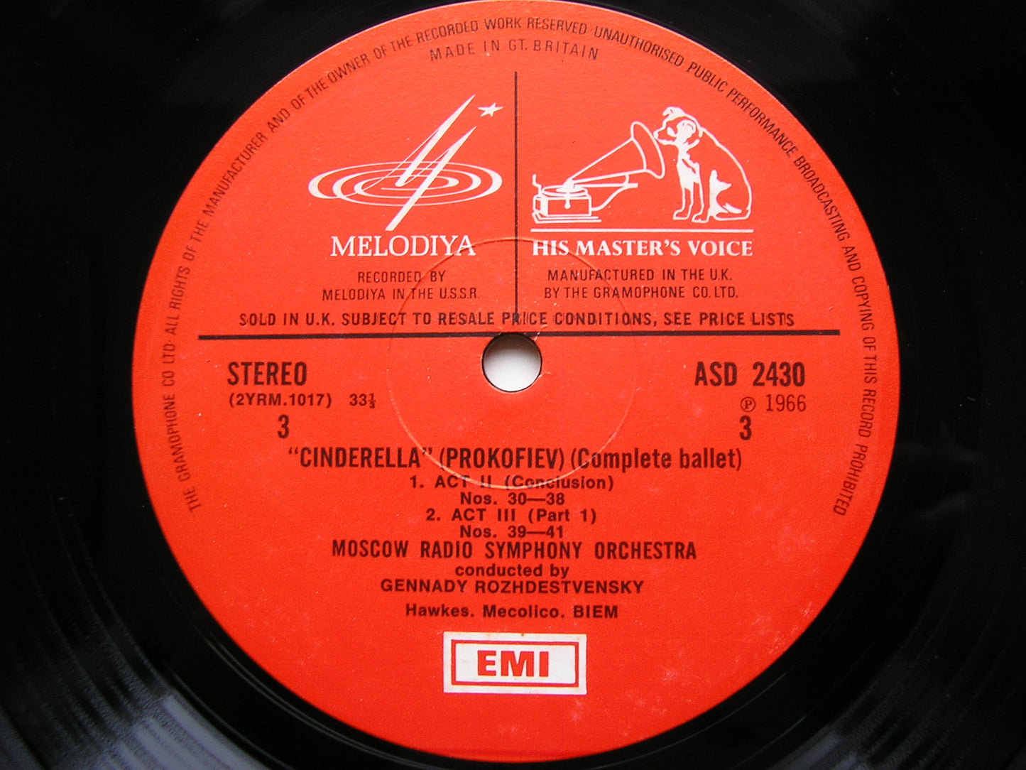 PROKOFIEV: CINDERELLA ROZHDESTVENSKY / MOSCOW RADIO SYMPHONY SLS 779