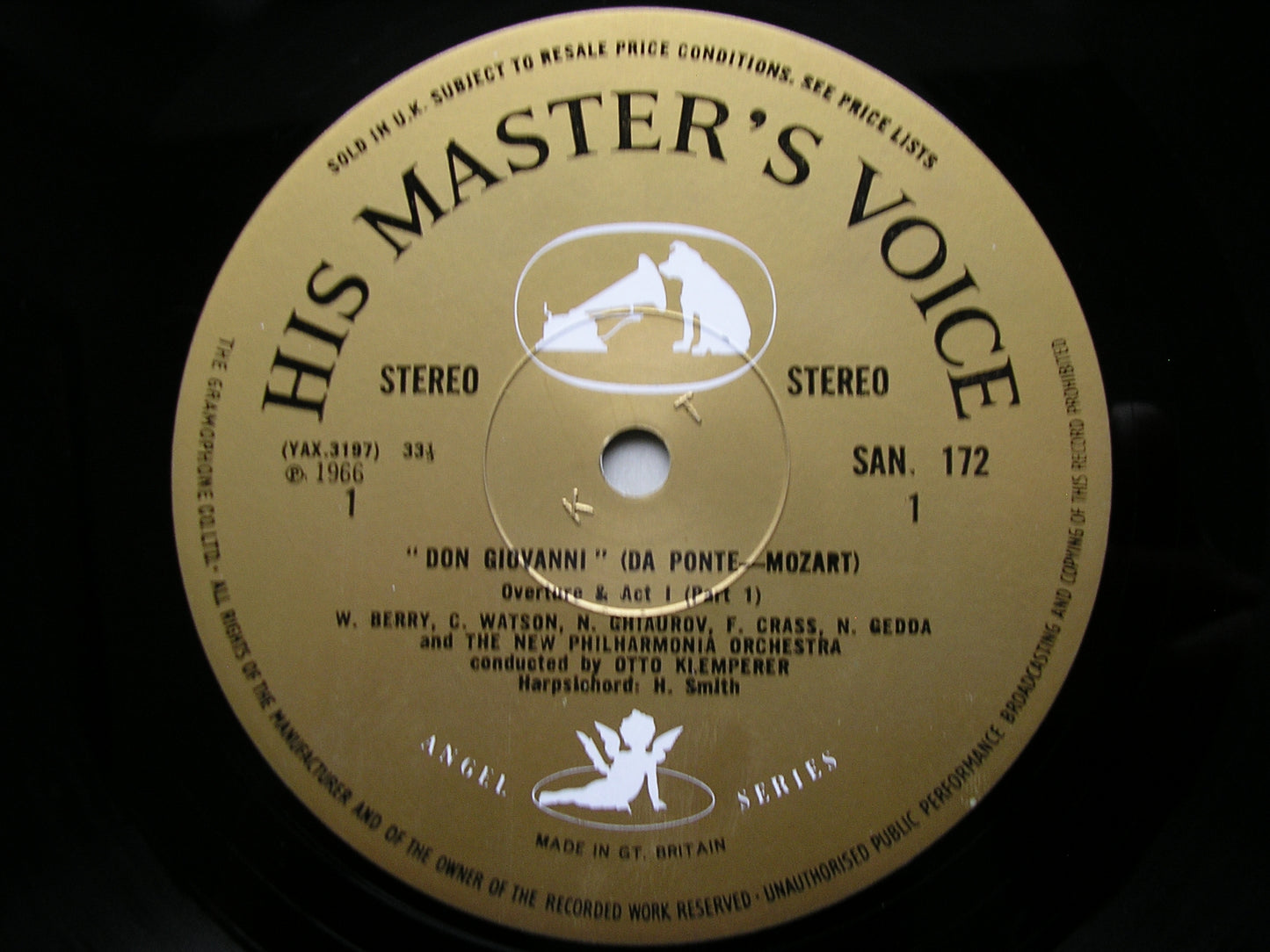 MOZART: DON GIOVANNI -   GHIAUROV / LUDWIG / WATSON / GEDDA / BERRY / FRENI / NEW PHILHARMONIA / KLEMPERER    SAN 172 - 5