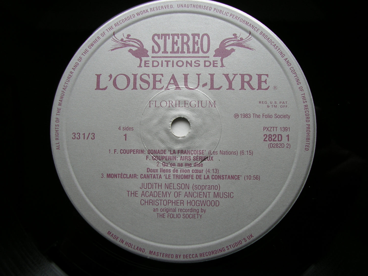 MUSIC AT VERSAILLES 1697 - 1747: COUPERIN / MARAIS / LECLAIR / FORQUERAY THE ACADEMY OF ANCIENT MUSIC / HOGWOOD D282D2