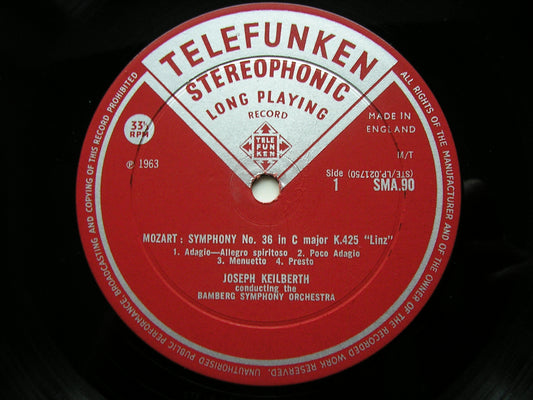 MOZART: SYMPHONIES Nos. 35 'Haffner' & 36 'Linz'      KEILBERTH / BAMBERG SYMPHONY    SMA 90