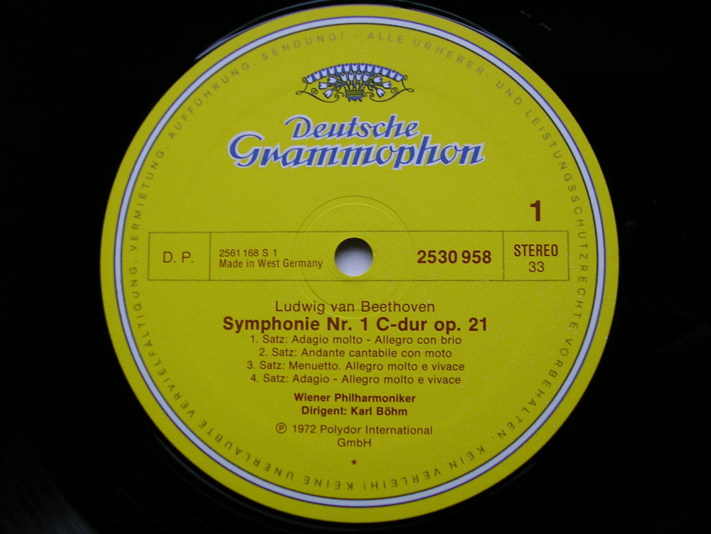 BEETHOVEN: SYMPHONY No. 1 / TWO OVERTURES    BOHM / VIENNA PHILHARMONIC / DRESDEN STATE ORCHESTRA   2530 958