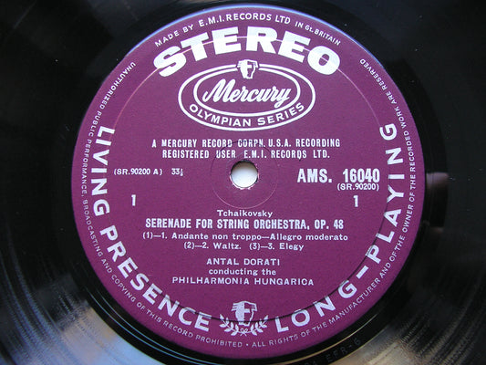 TCHAIKOVSKY: SERENADE FOR STRINGS / ARENSKY: VARIATIONS    DORATI / PHILHARMONIA HUNGARICA    AMS 16040