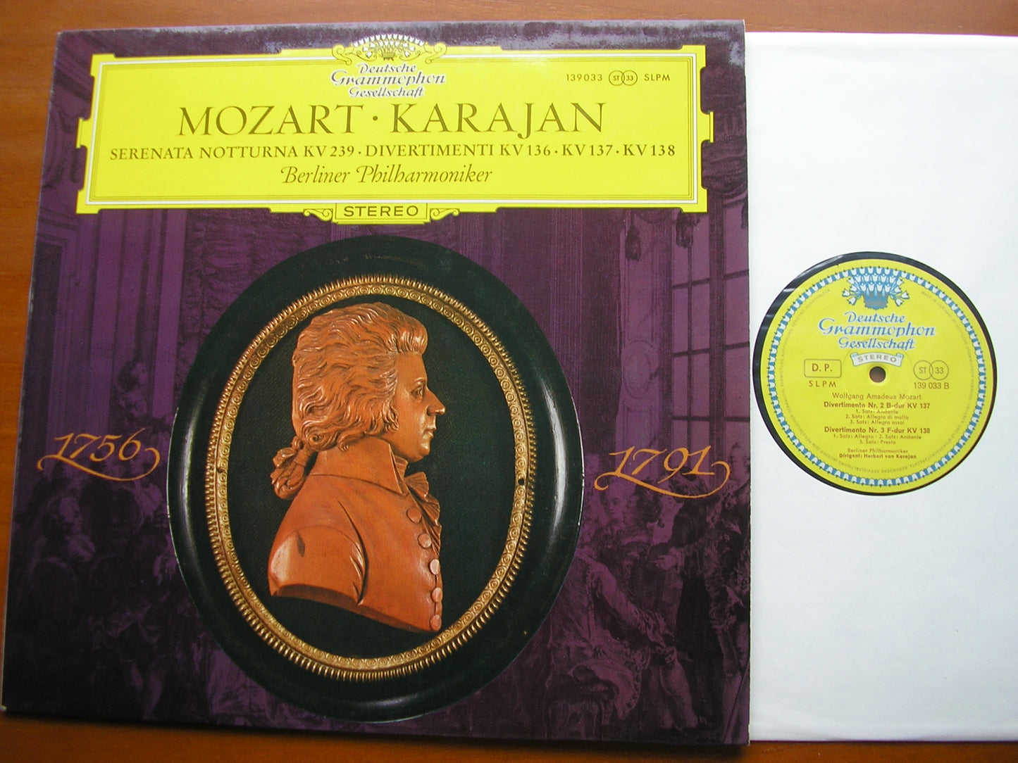 MOZART: SERENATA NOTTURNA / DIVERTIMENTI K136 / K137 / K138 KARAJAN / BERLIN PHILHARMONIC 139 033