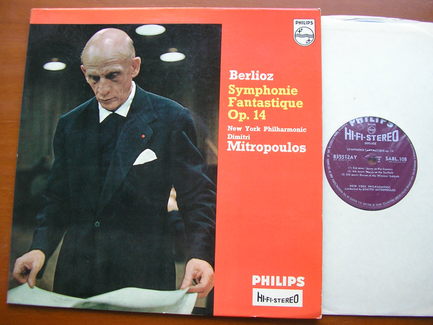 BERLIOZ: SYMPHONIE FANTASTIQUE MITROPOULOS / NEW YORK PHILHARMONIC ORCHESTRA SABL 108