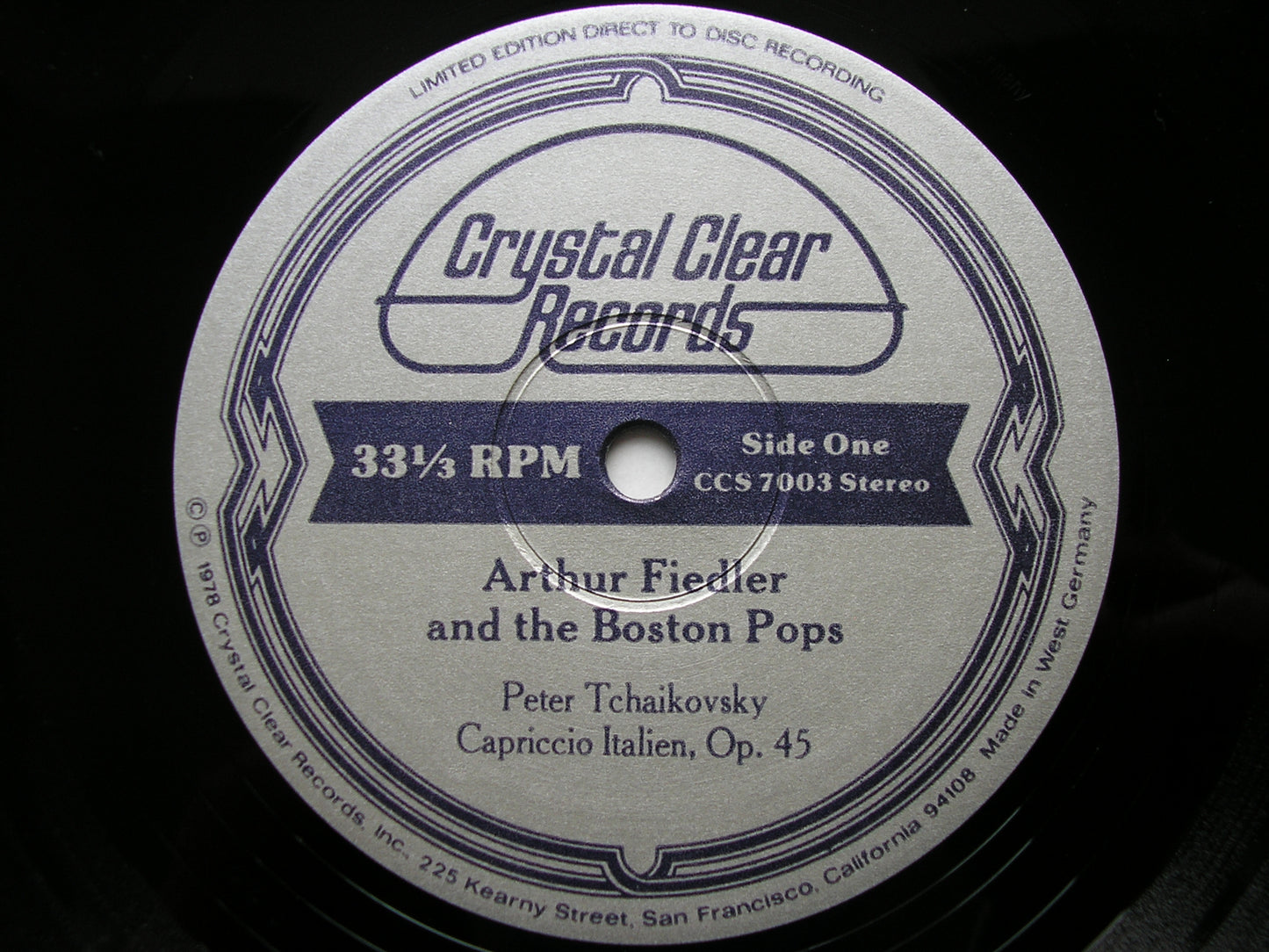 TCHAIKOVSKY: CAPRICCIO ITALIEN / RIMSKY - KORSAKOV: CAPRICCIO ESPAGNOL FIEDLER / BOSTON POPS CCS 7003