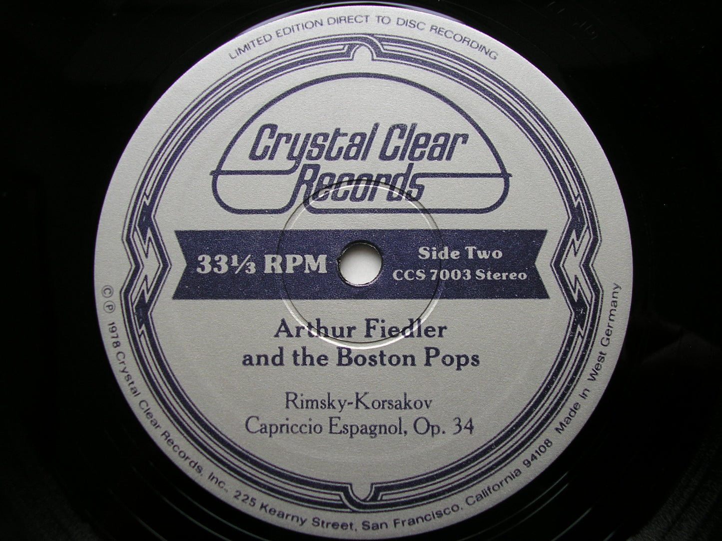 TCHAIKOVSKY: CAPRICCIO ITALIEN / RIMSKY - KORSAKOV: CAPRICCIO ESPAGNOL FIEDLER / BOSTON POPS CCS 7003