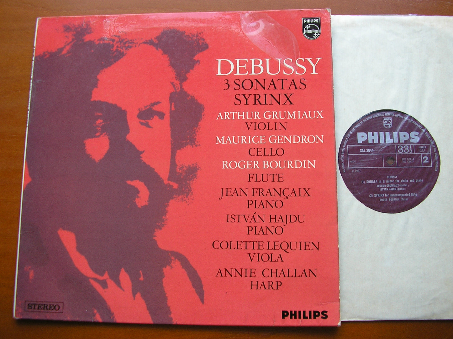 DEBUSSY: THREE SONATAS / SYRINX    GRUMIAUX/ GENDRON / BOURDIN    SAL 3644