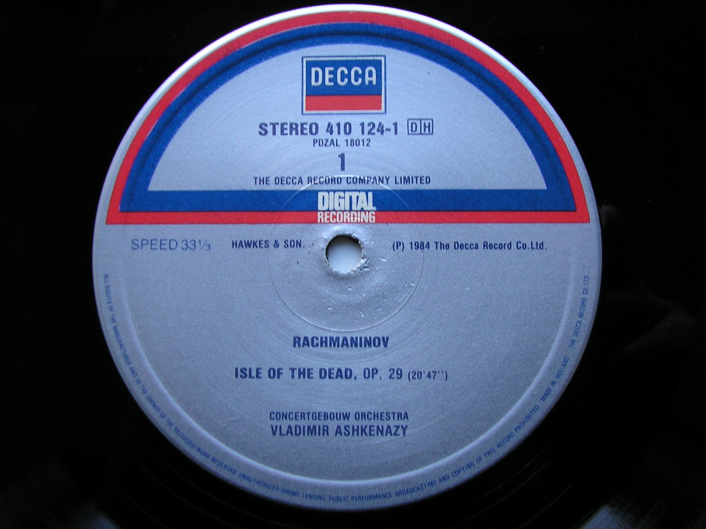 RACHMANINOV: ISLE OF THE DEAD / SYMPHONIC DANCES    ASHKENAZY / CONCERTGEBOUW ORCHESTRA    410 124