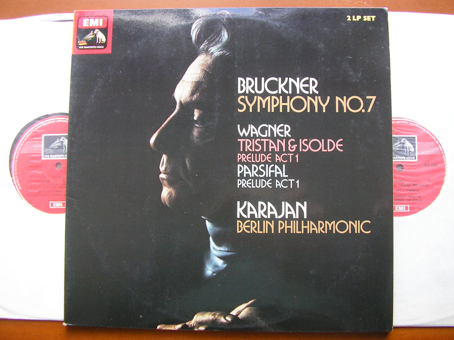 BRUCKNER: SYMPHONY No. 7 / WAGNER: PRELUDES KARAJAN / BERLIN PHILHARMONIC SLS 5086