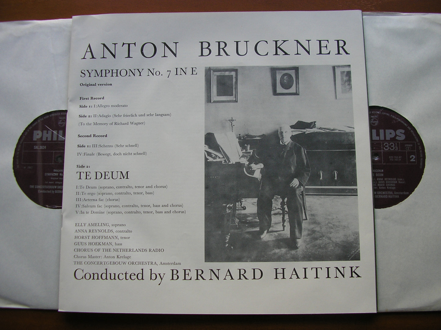 BRUCKNER: SYMPHONY No. 7 / TE DEUM SOLOISTS / CONCERTGEBOUW ORCHESTRA / HAITINK SAL 3624 - 5