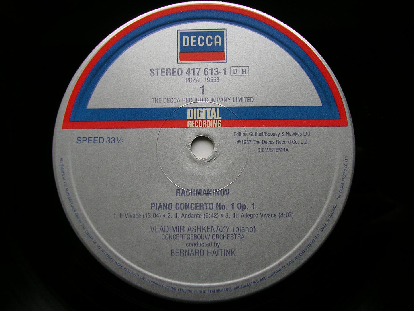 RACHMANINOV: THE PIANO CONCERTOS / RHAPSODY    ASHKENAZY / CONCERTGEBOUW ORCHESTRA / HAITINK   3 LP