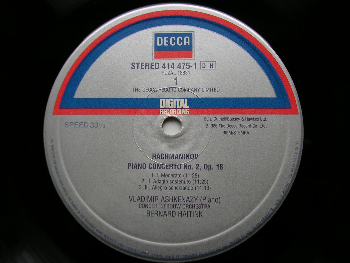RACHMANINOV: THE PIANO CONCERTOS / RHAPSODY    ASHKENAZY / CONCERTGEBOUW ORCHESTRA / HAITINK   3 LP