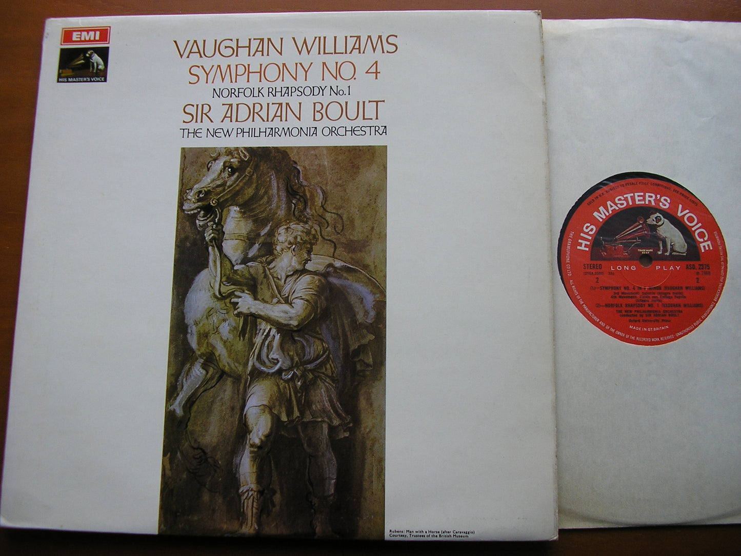 VAUGHAN WILLIAMS: SYMPHONY No. 4 BOULT / NEW PHILHARMONIA ASD 2375