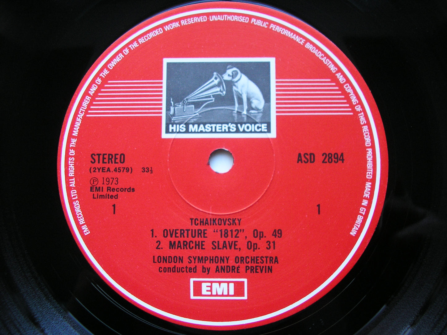TCHAIKOVSKY: 1812 / ROMEO & JULIET / MARCHE SLAVE PREVIN / LONDON SYMPHONY ASD 2894