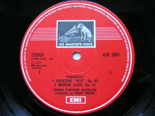 TCHAIKOVSKY: 1812 / ROMEO & JULIET / MARCHE SLAVE     PREVIN / LONDON SYMPHONY    ASD 2894