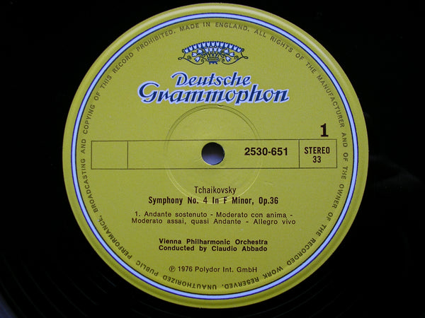Tchaikovsky: Symphony No. 4 in F minor Op. 36–Vienna Philharmonic Orchestra  cond. by Claudio Abbado/DG The Original Source vinyl reissue — Audiophilia