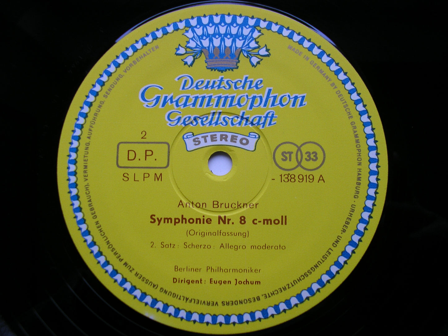 BRUCKNER: SYMPHONY No. 8   EUGEN JOCHUM / BERLIN PHILHARMONIC   138 918 / 919