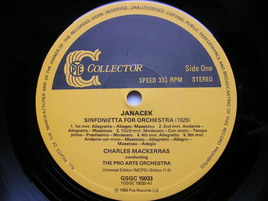JANACEK: SINFONIETTA / FOUR OPERA PRELUDES    MACKERRAS / PRO ARTE ORCHESTRA   GSGC 15033