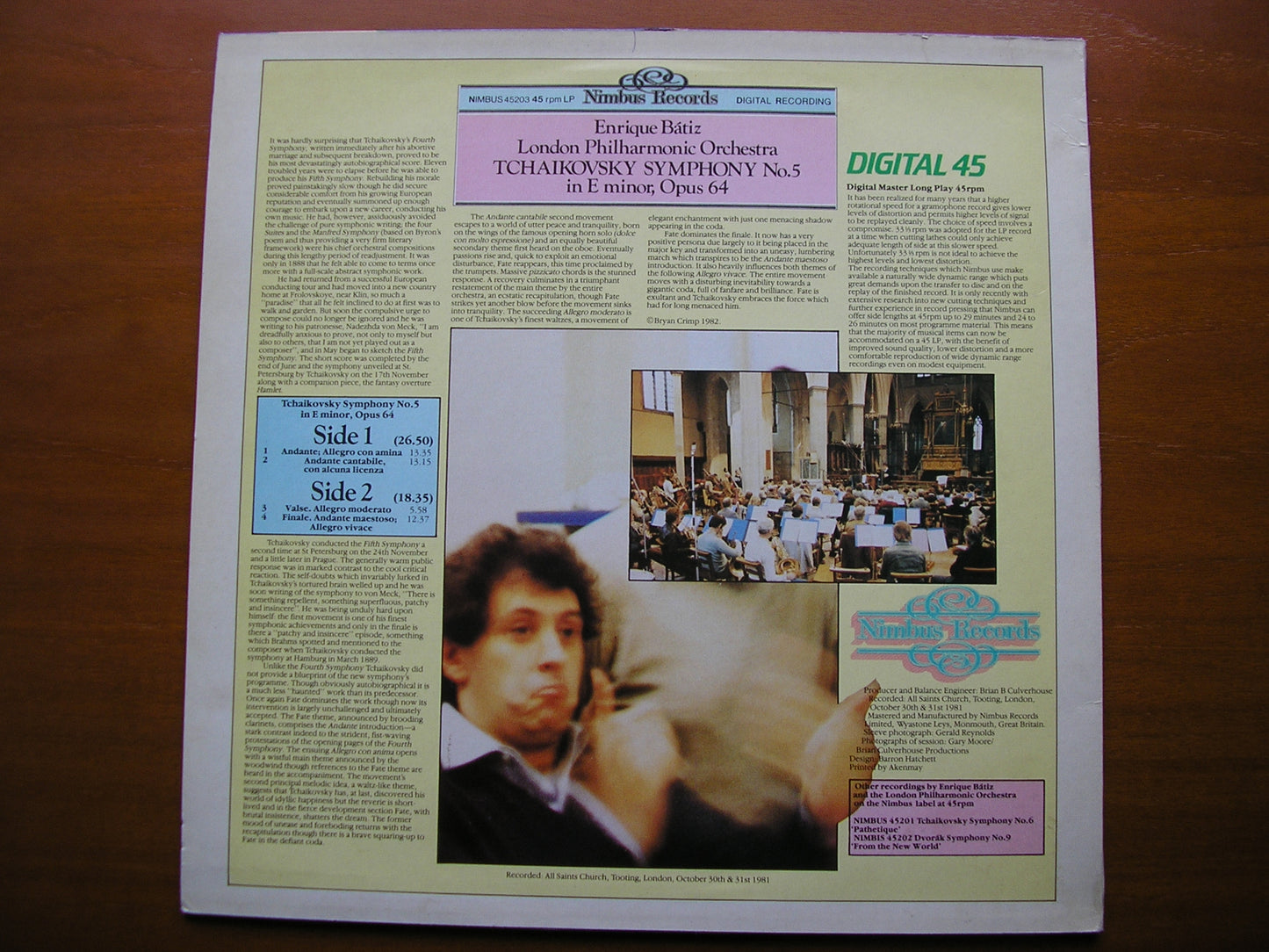 TCHAIKOVSKY: SYMPHONY No. 5 BATIZ / LONDON PHILHARMONIC NIMBUS 45203