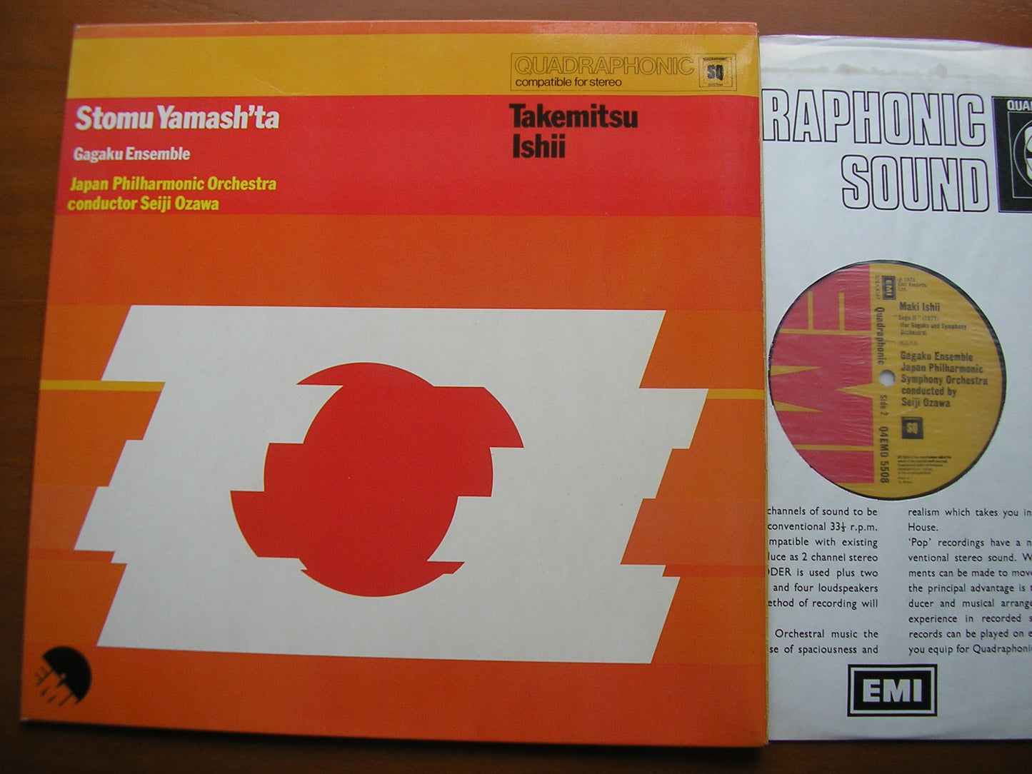 TAKEMITSU / ISHII: ORCHESTRAL MUSIC  YAMASHTA / OZAWA / GAGAKU ENSEMBLE   Q4 EMD 5508