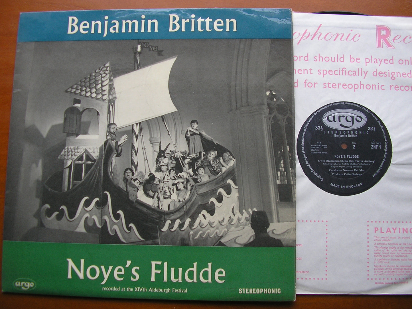 BRITTEN: NOYE'S FLUDDE   SOLOISTS / ENGLISH CHAMBER ORCHESTRA / DEL MAR*    ZNF 1