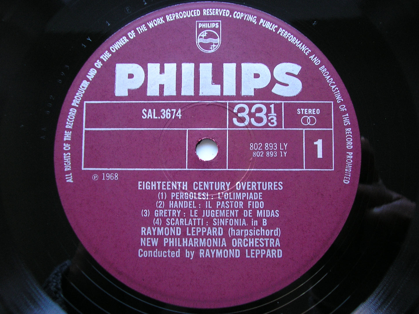 18th CENTURY OVERTURES LEPPARD / NEW PHILHARMONIA SAL 3674