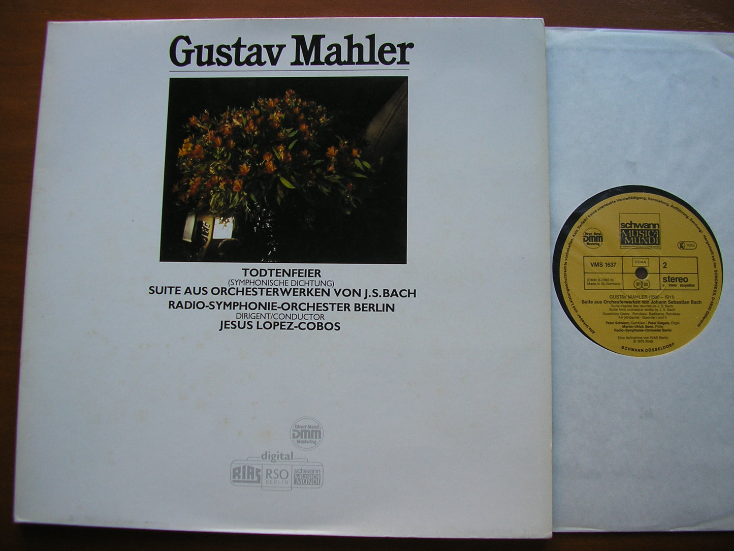 MAHLER: TODTENFEIER / SUITE FROM WORKS OF JS BACH SOLOISTS / BERLIN RADIO ORCHESTRA / JESUS LOPEZ - COBOS VMS 1637