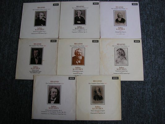 BRAHMS: MUSIC FOR PIANO Volumes 1 - 8 JULIUS KATCHEN SXL 6105 / 6118 / 6129 / 6160 / 6217 / 6218 / 6219 / 6228