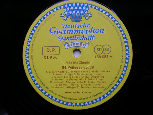 CHOPIN: 24 PRELUDES Op. 28 / POLONAISE No. 6 GEZA ANDA 138 084