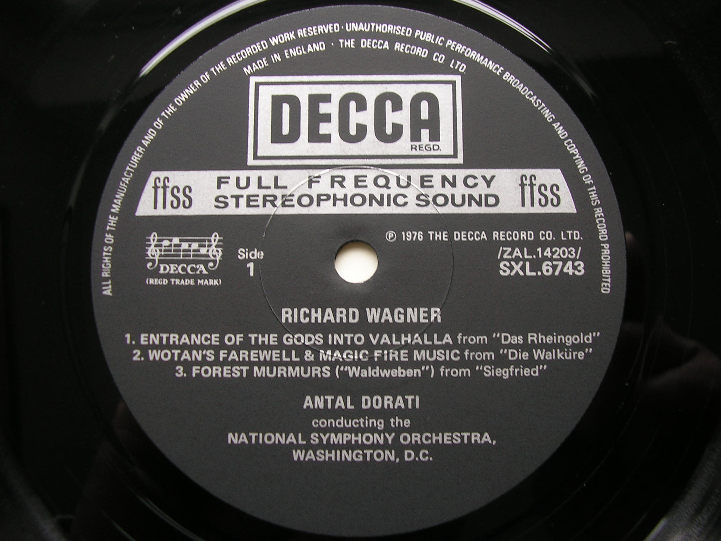 WAGNER: ORCHESTRAL MUSIC from 'The Ring'     DORATI / NSOWDC    SXL 6743