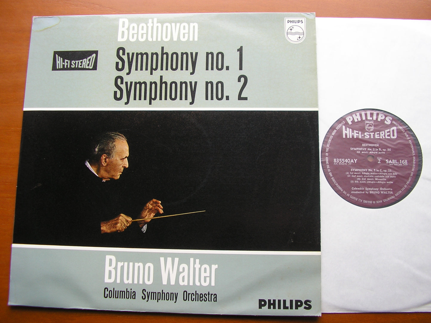 BEETHOVEN: SYMPHONIES Nos. 1 & 2 WALTER / COLUMBIA SYMPHONY 835 540 AY