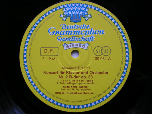 BRAHMS: PIANO CONCERTO No. 2 ANDA / BERLIN PHILHARMONIC / KARAJAN 139 034
