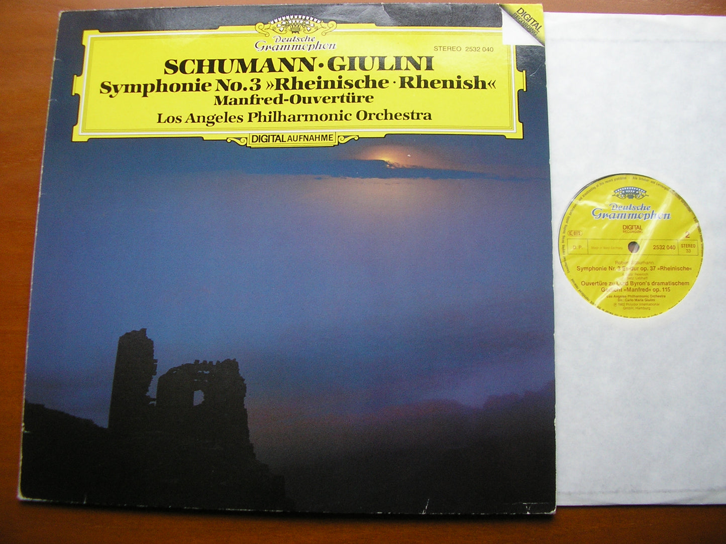 SCHUMANN: SYMPHONY No. 3 'Rheinische' / MANFRED OVERTURE GIULINI / LOS ANGELES PHILHARMONIC 2532 040