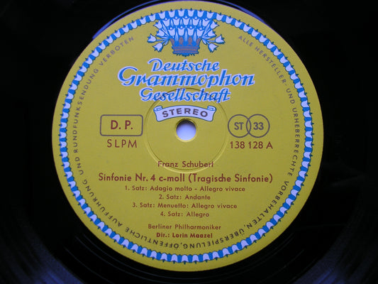 SCHUBERT: SYMPHONIES Nos. 4 'TRAGIC' & 8 'UNFINISHED'     MAAZEL / BERLIN PHILHARMONIC   138 128